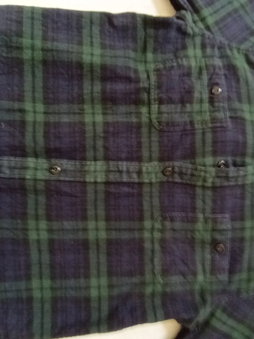 J. Crew new w/o tags Large Slim Fit Men’s Flannel - Green & Navy Plaid